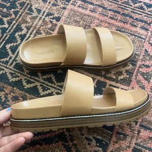 Madewell The Charley Double Strap Slide Sandal size 8
